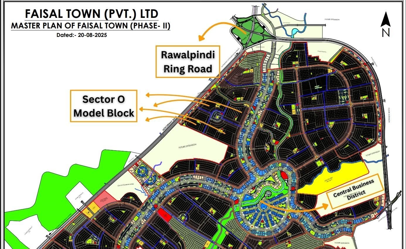 Faisal Town Phase 1 master plan